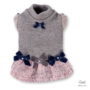 画像1: リボン　ファー　ワンピース