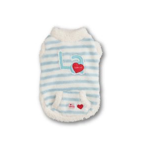 画像1: ボーダー　ハートフリース【ブルー】