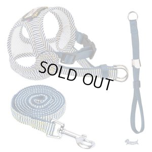 画像2: ソフトフェザーハーネスデニムポケット【補助首輪付き・ネイビー】