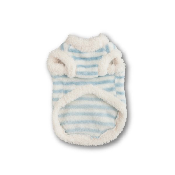 画像2: ボーダー　ハートフリース【ブルー】 (2)