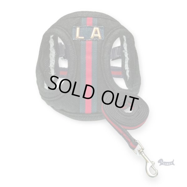 画像1: ソフトフェザーハーネス　ストライプ【ブラック】 (1)