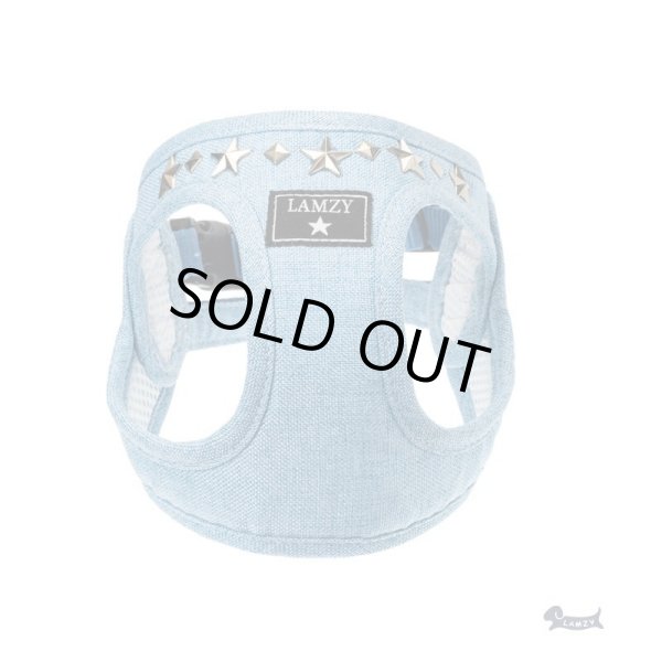 画像1: ソフトフェザーハーネス　　スタッズ（ブルー） (1)