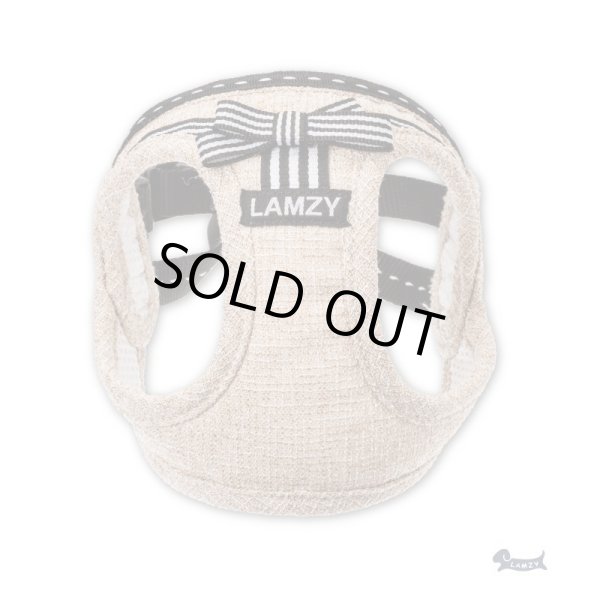 画像1: ソフトフェザーハーネス　　リボン（ベージュ） (1)